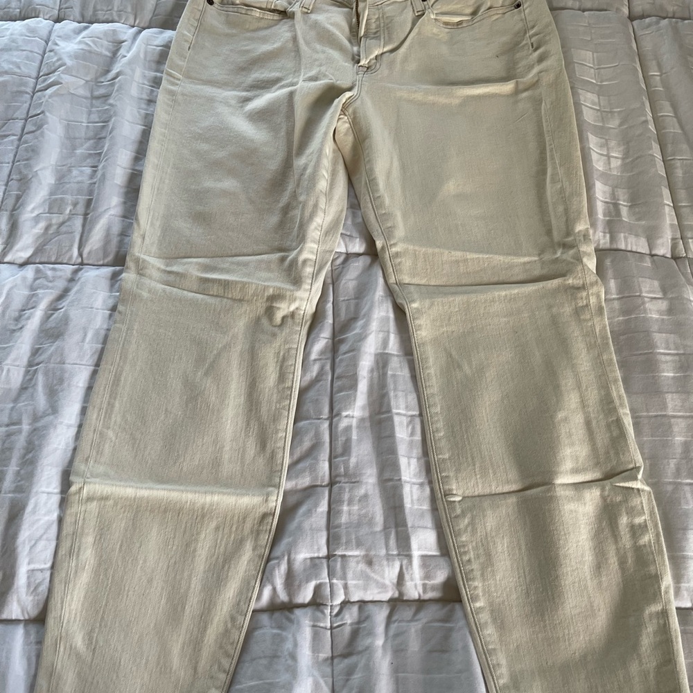 J. Crew Off-White Toothpick Jeans